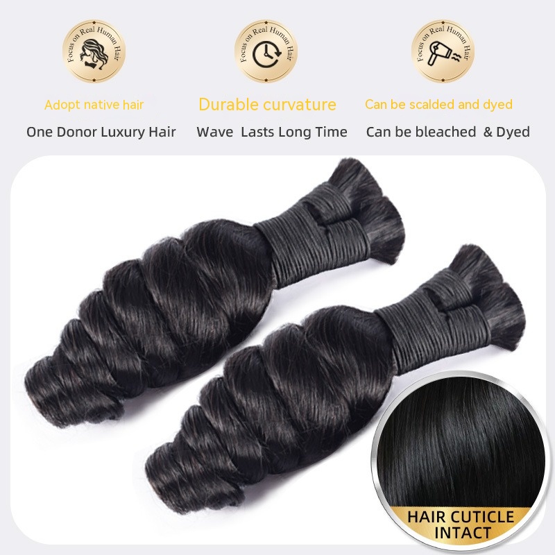 Enhance your hair's volume and texture with these loose wave human hair extensions
